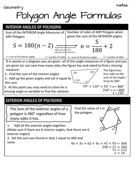 Polygon Angle Formulas: Interior & Exterior Angles