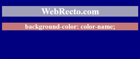 How To Set Background Color In Css