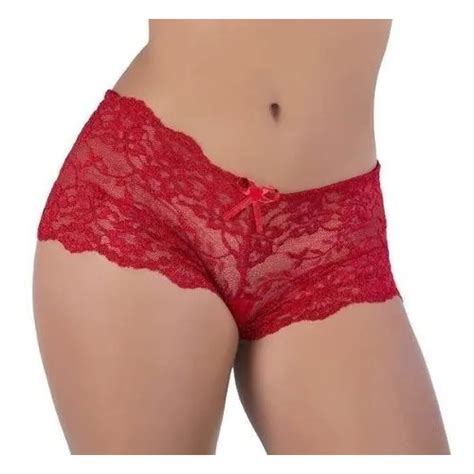 Kit Cale On Calesson Calcinha Renda Luxo Lingerie Feminina Shortinho