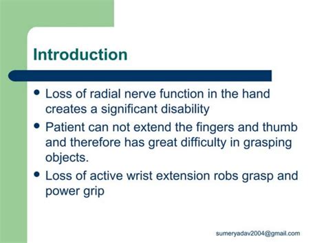 SOLUTION: Radial nerve palsy with management - Studypool