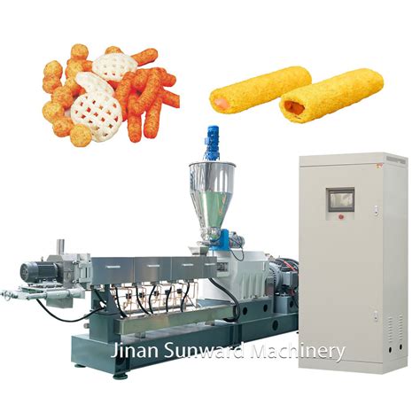 Puffed Corn Core Filing Snack Extruder Production Line Rice Snack