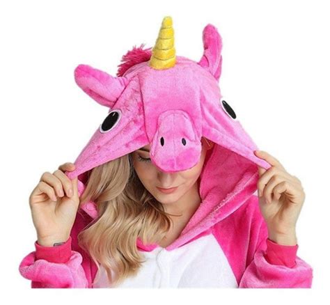 Pijama Kigurumi Unicornio Fucsia Adulto Invierno Joaquina Moda