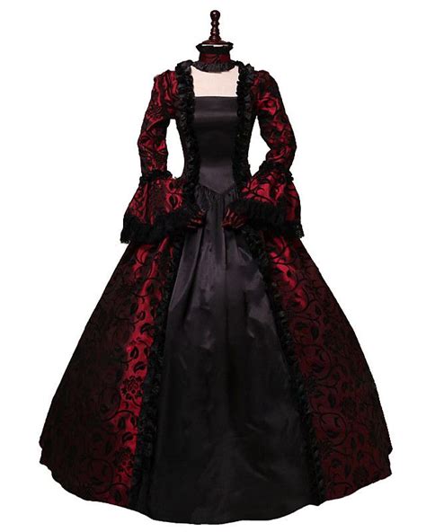 Rococo Victorian Th Century Vacation Dress Dress Lace Costume Black