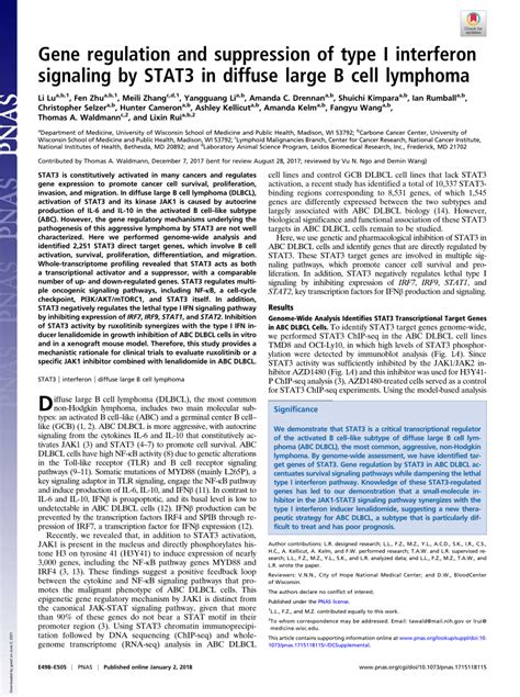 Pdf Gene Regulation And Suppression Of Type I Interferon Signaling By