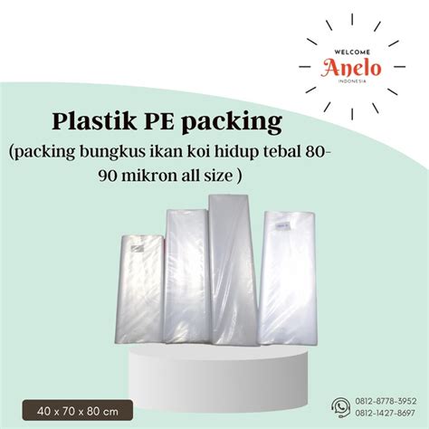 Jual Plastik Pe Packing Bungkus Ikan Koi Hidup Tebal Mikron All