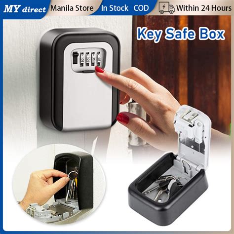 Wall Mounted Security Key Box With 4 Digit Combination Oversized Outdoor Handle Code