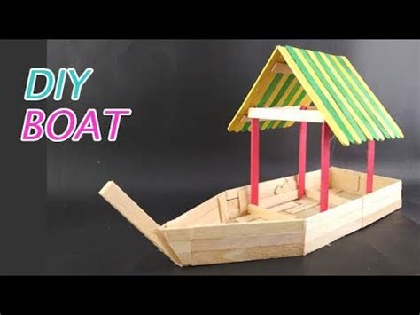 DIY A Boat From Popsicle Sticks YouTube