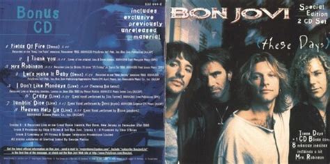 알라딘 [중고] [수입]bon Jovi These Days Special Edition 2cd Set