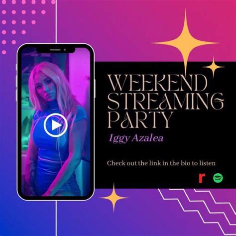 Iggy Charts On Twitter 🚨 Were Doing A Streaming Party For Iggy Azalea On Spotify For Songs