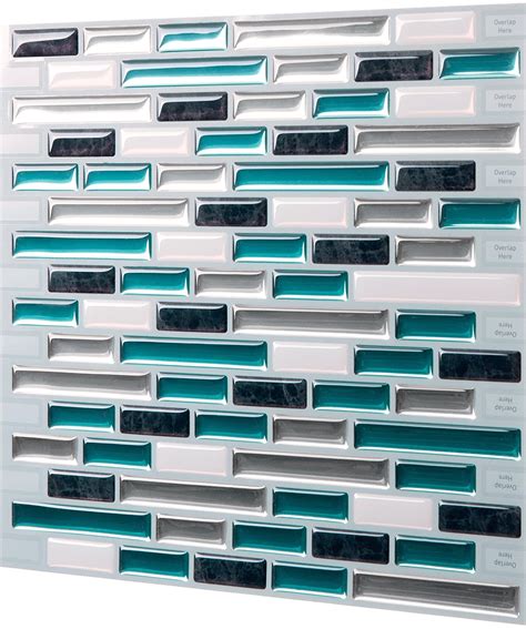 Tic Tac Tiles 3D Peel And Stick Wall Tile Como Bay W 25cm X H 23 5cm