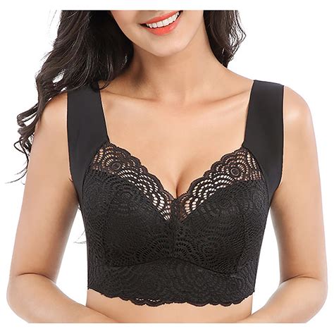 Fattazi Woman Sports Ring Steel Fitness Out Hollowing Bra Seamless Lace Sexy No Vest Underwear