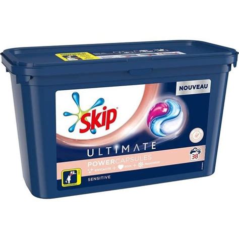 Lessive Skip Ultimate Power Sensitive Capsules Cdiscount