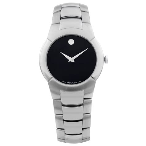 Movado Monto Stainless Steel Black Museum Dial Quartz Men S Watch 84 G1