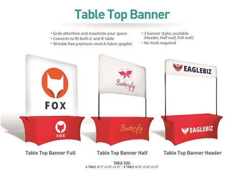 Table Top Banner Double Sided Best Tradeshow Display