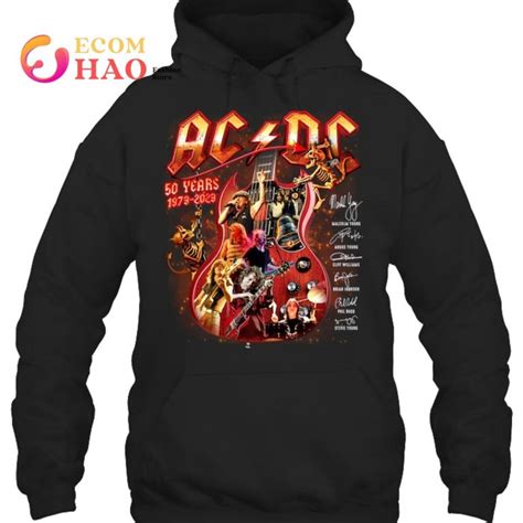 Ac Dc 50 Years 1973 2023 Signature T Shirt Ecomhao Store