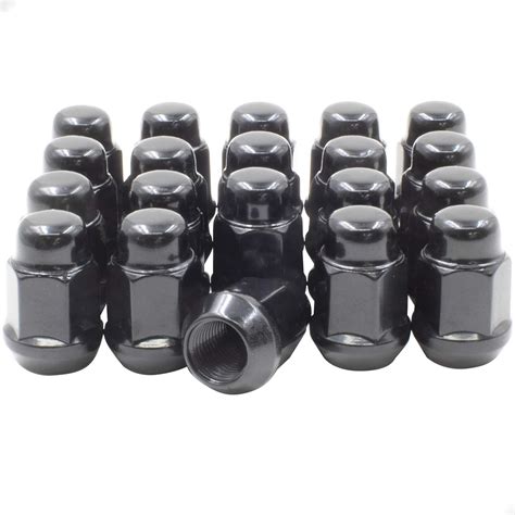 Amazon Wheel Accessories Parts Set Of 20 1 2 20 Lug Nuts Black 1