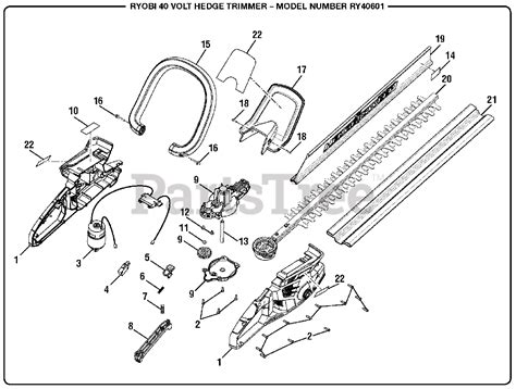 Ryobi Electric Trimmer Parts Diagram