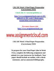 Crj Week Final Paper Preparation Docx Crj Week Final