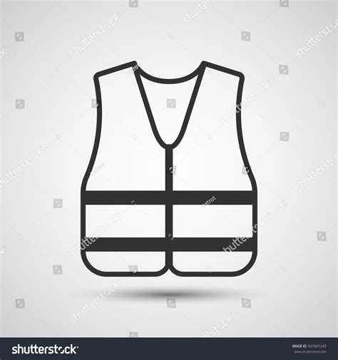 Safety Vest Icon Vector Stock Vector Royalty Free 501941245