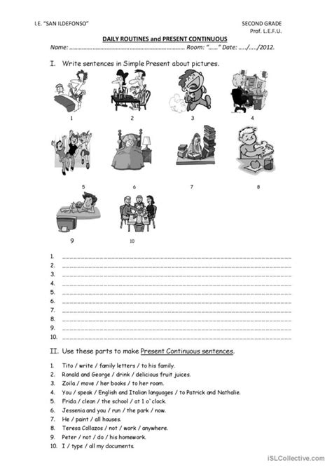 Daily Routines And Presen English ESL Worksheets Pdf Doc