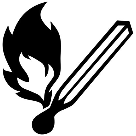 Burning Matchstick Vector Image Free Svg