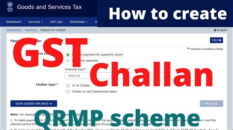 How To Create Gst Challan For Qrmp Scheme How To Create Gst Challan