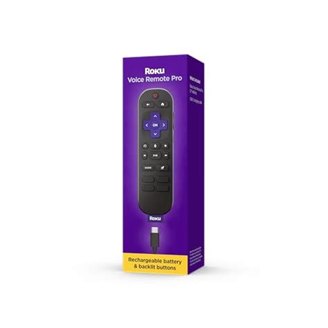 Roku Voice Remote Pro Nd Ed Rechargeable Tv Remote Control With