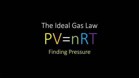 Ideal Gas Law Pvnrt Finding Pressure Youtube