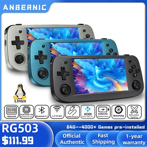 Anbernic RG503 Retro Handheld Video Game Console 4 95 Inch OLED Screen