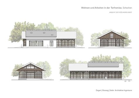 Ansicht Ost Nord S D West Wohnen Und Arbeiten In Der Torfremise