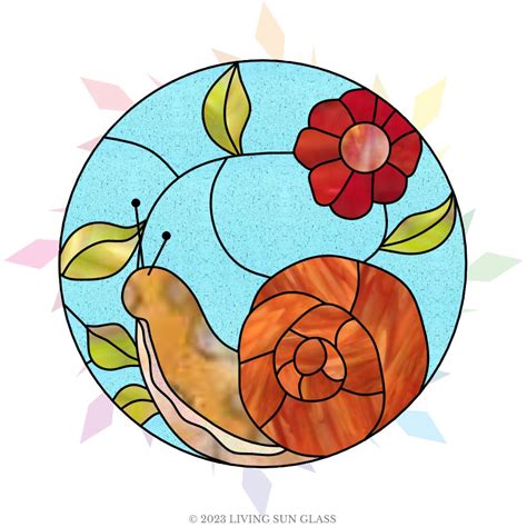 Snail Stained Glass Pattern Living Sun Glass