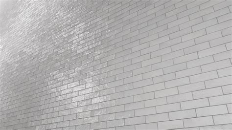 Subway Zellige Tile Texture White Poliigon