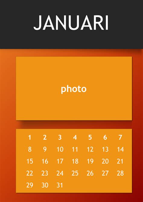 免费 Jaarkalender Ppt Template 样本文件在