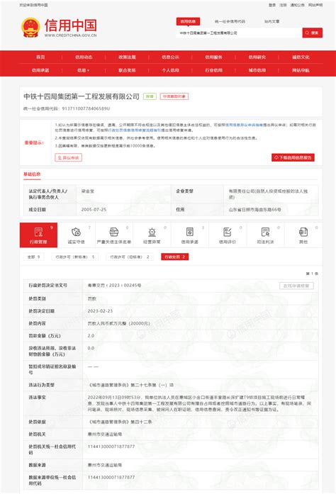 中铁十四局频繁新增被执行人信息，旗下公司屡被处罚中铁新浪财经新浪网