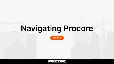 Project Dashboard Videos Android Procore