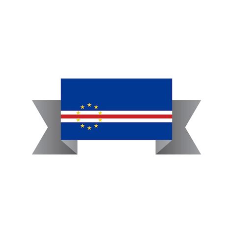 Ilustração Da Bandeira De Cabo Verde Modelo Vetor Premium