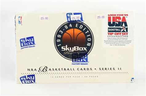 1993 94 Skybox Premium Series 2 Basketball Hobby Box With 36 Packs