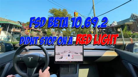 Fsd Beta Proceed On A Red Traffic Light Tesla Model Y New