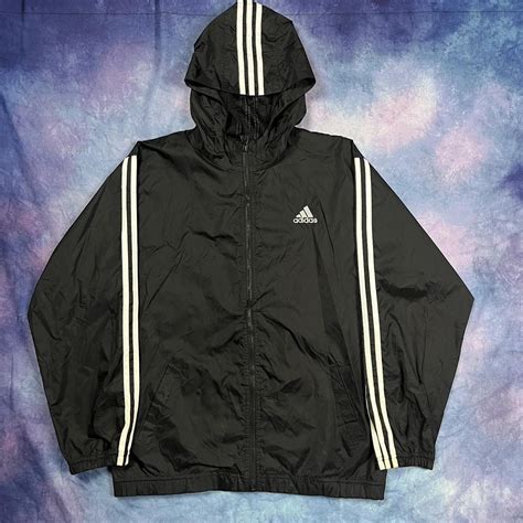 Vintage S Adidas Windbreaker Jacket Mens Large Big Depop