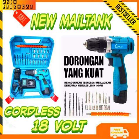 MAILTANK SH189 18V Mesin Bor Portable Impact Hammer Drill Bor Baterai