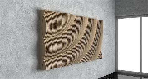 Parametric Wavy Wooden Wall Decor 40 Cnc Files For Cutting Etsy