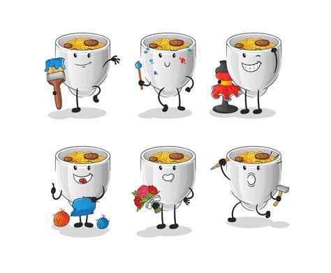 noodle bowl vactor mascot 10104157 Vector Art at Vecteezy