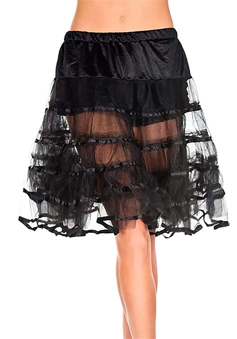 Knee Length Black Women S Petticoat Costume Petticoats