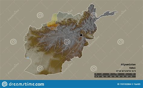 Location Of Faryab Province Of Afghanistan Relief Stock Illustration