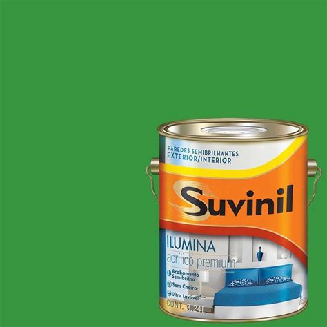 Tinta Acrílica Semi Brilho Suvinil Verde Bandeira 3 Madeiramadeira