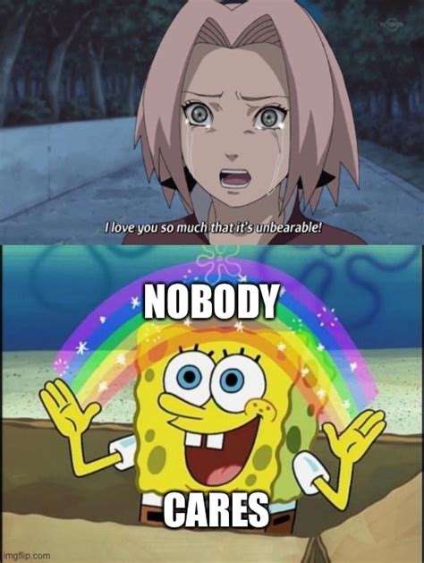 Nobody Cares Sakura Imgflip