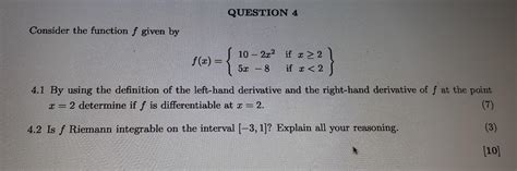 Solved Consider The Function F Given By F X X X If Chegg