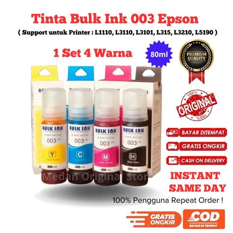 Jual Tinta Bulk Ink Epson Original Cmyk Tinta Epson L L