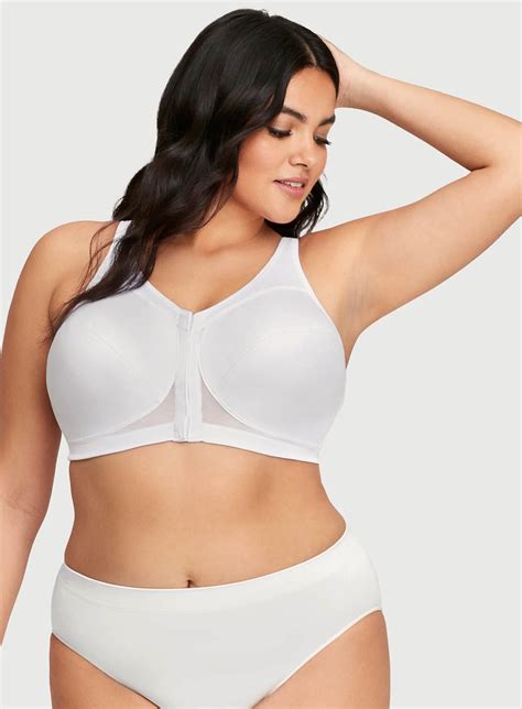 Glamorise Magic Lift Posture Back Support Bra White Debras