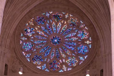 Free Images Architecture Window Ceiling Landmark Blue Material Stained Glass Circle